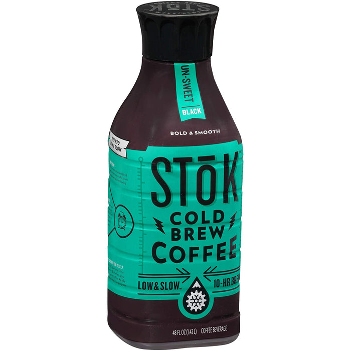 SToK Caffeinated Black Unsweetened Cold Brew Coffee Shots 100 Count