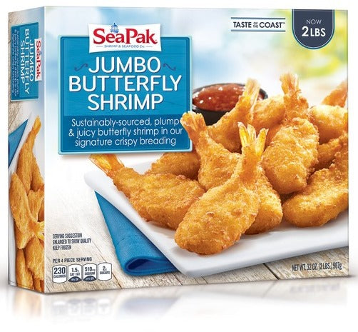 SeaPak Jumbo Butterfly Shrimp, 907 gr — Goisco.com