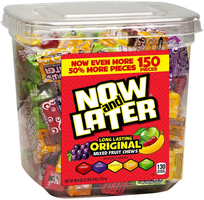 logo now and later candy