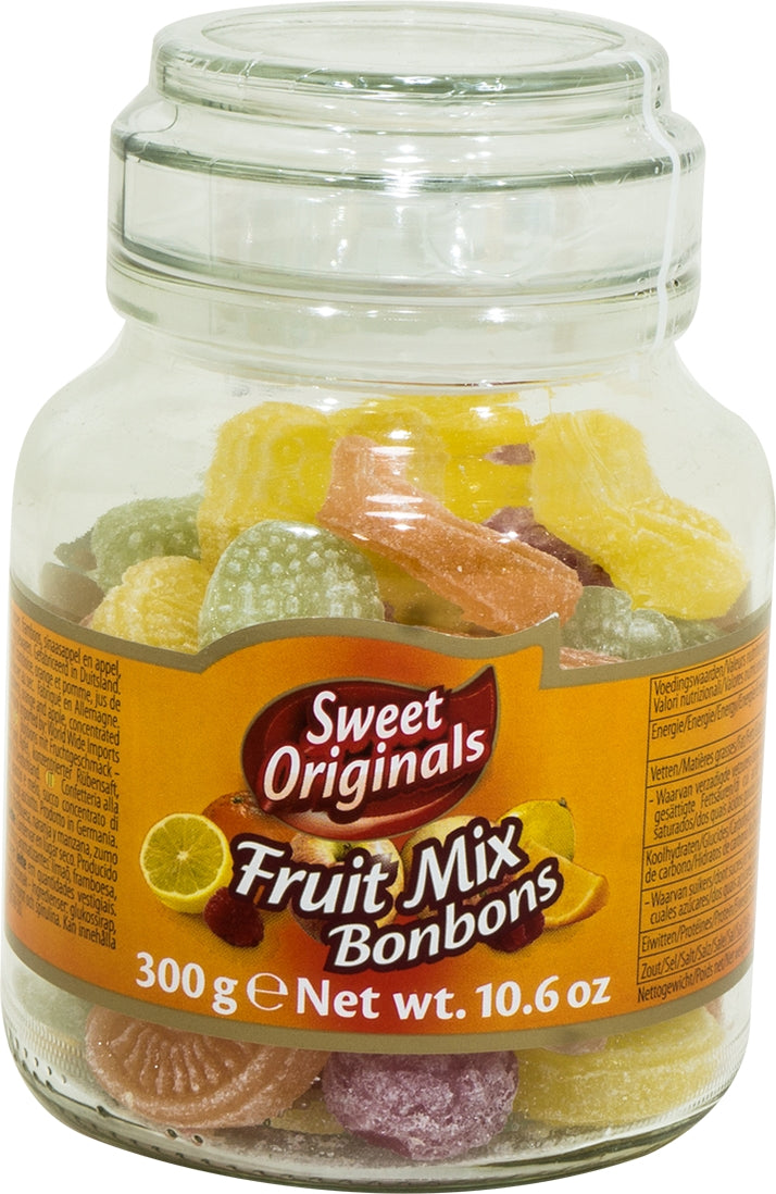 Sweet Originals Fruit Mix Bonbons Jar, 300 gr — Goisco.com