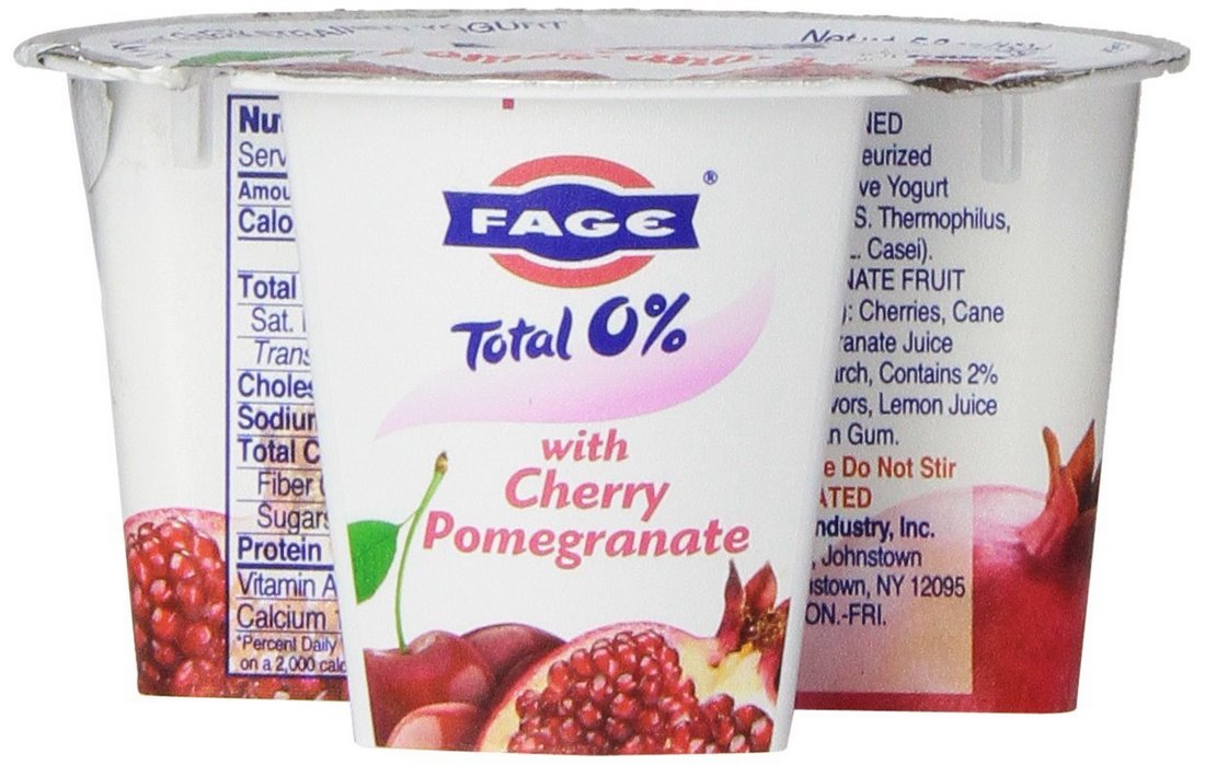 Fage Total 0% Non-Fat Greek Strained Yogurt with Cherry Pomegranate, 5.3 oz