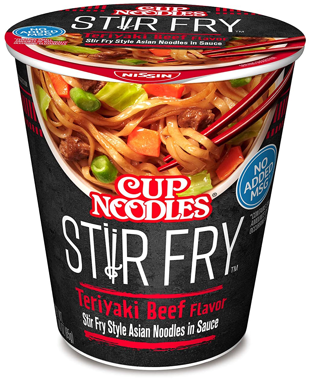 Nissin Stir Fry Cup Noodles With Teriyaki Beef Flavor 3 Oz —