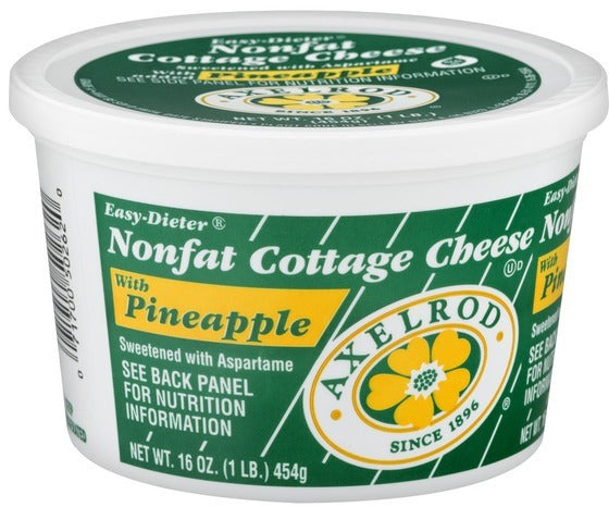 Axelrod Nonfat Cottage Cheese With Pineapple 16 Oz Goisco Com