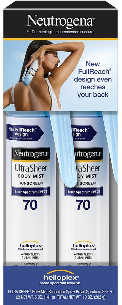 neutrogena ultra sheer body mist