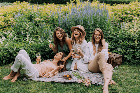 friends group in the garden