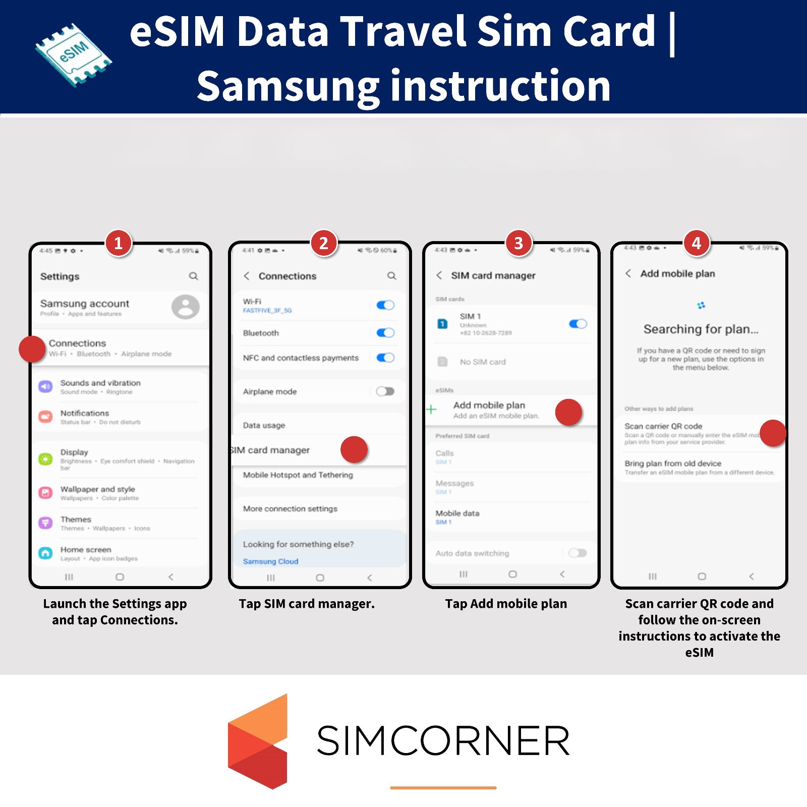 Samsung esim Setting