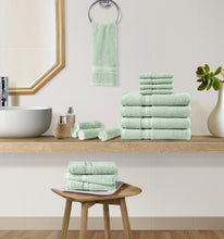 16 Piece Bath Towels Sets -Cotton Towels,4 Bath Towels, 4 Hand Towels, 8 Wash Cloths, Shower Towels, Extra Large Bath Towels