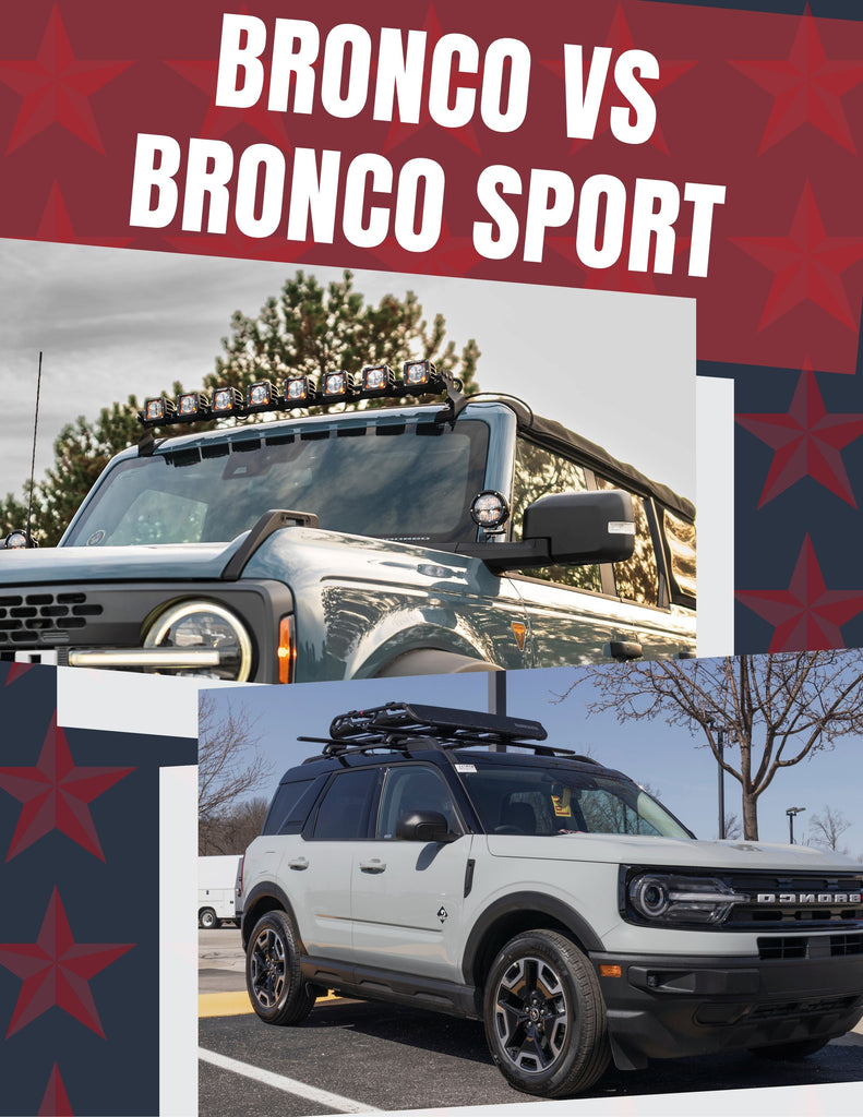 Bronco vs Bronco Sport infographic