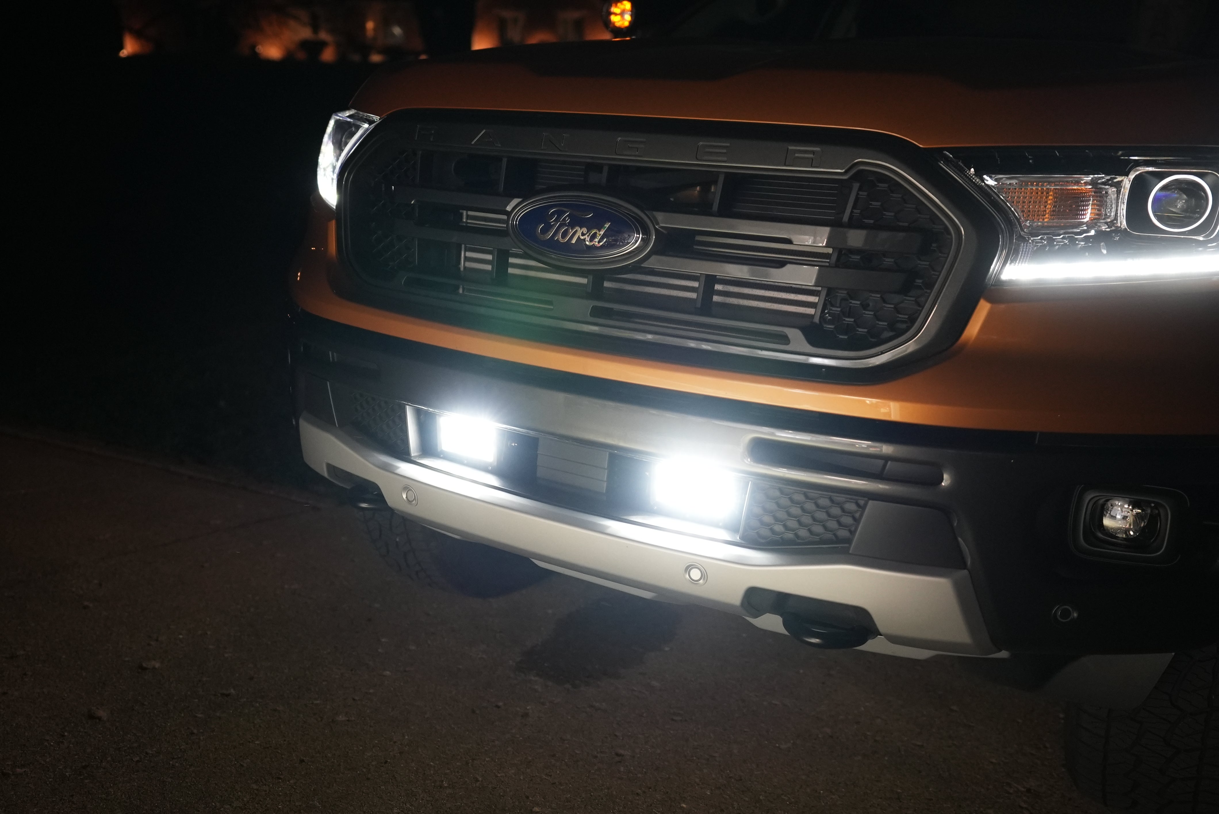 SPV Parts 2019-2022 Ford Ranger Lower Bumper Grille Light No Drill Mou