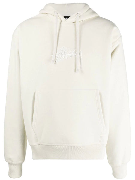 STUSSY CHEST LOGO-EMBROIDERED HOODIE PUT