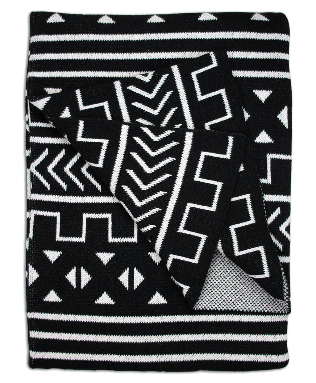 Black White Mali Patterned Throw Blanket Everything Ren