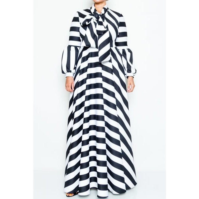 long puff sleeve maxi dress