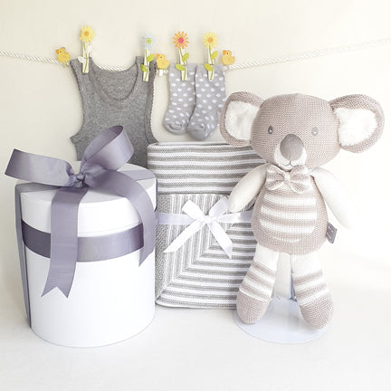 Baby Koala Gift Box Grey  Baby koala, Koala, Unisex baby shower gifts