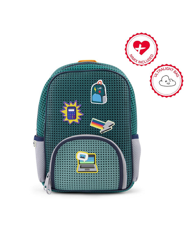 Backpack STARTER Multi Green AND Nimix SCHOOL BOY Set 3 Pieces