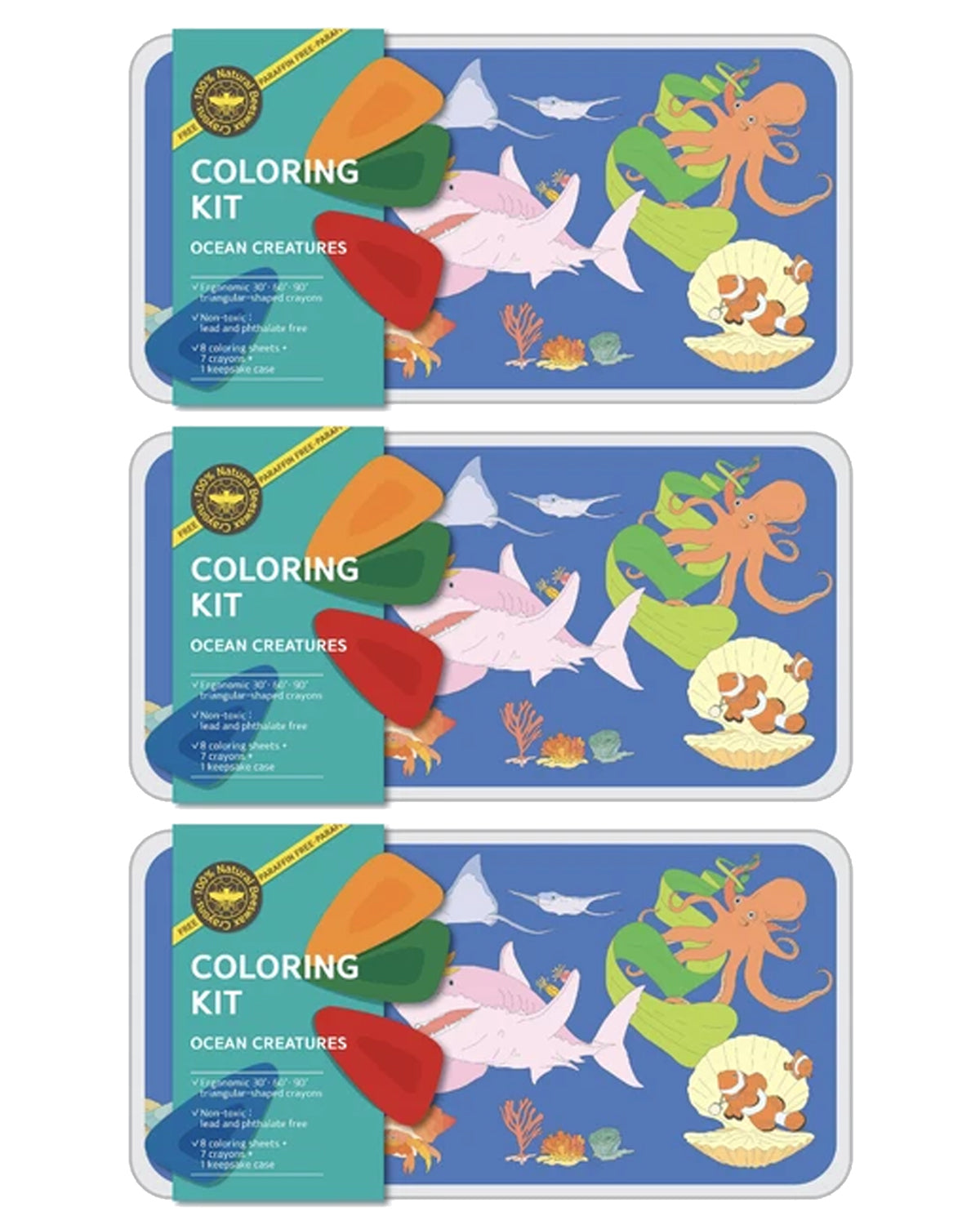 Color Jeu Coloring Kit - 5 units in set - OCEAN CREATURES Small - Toytoise