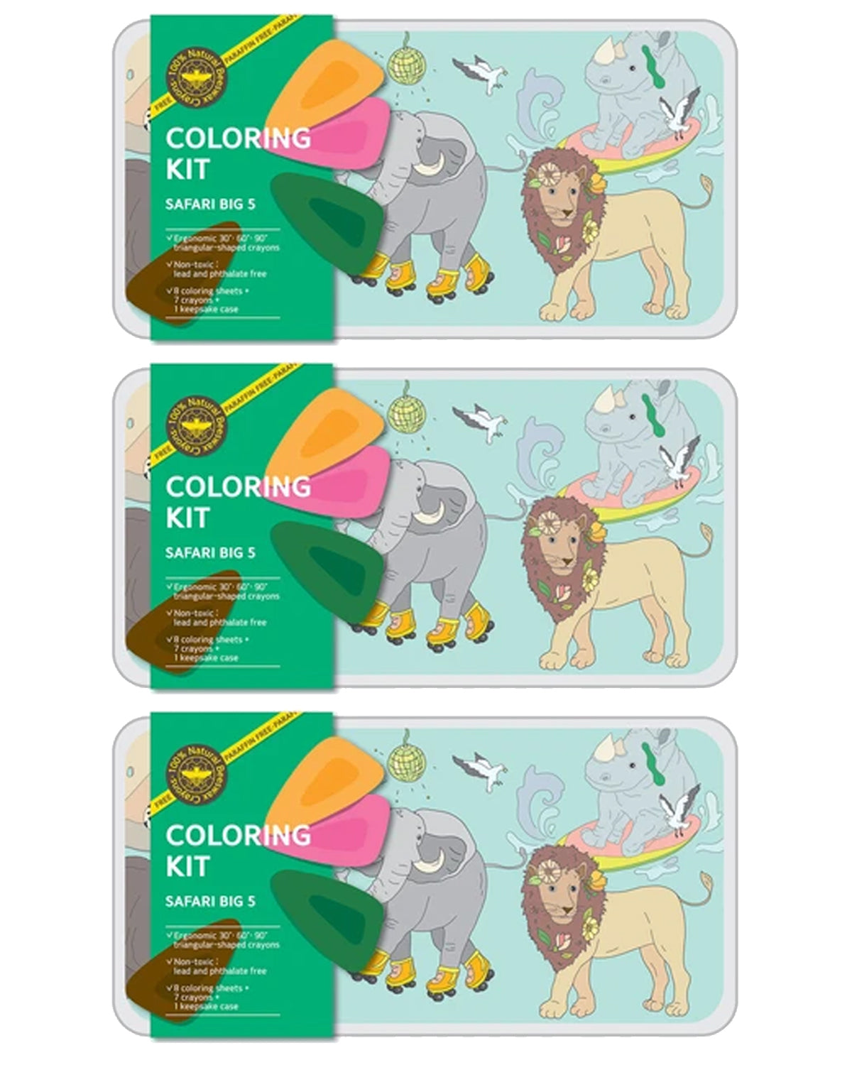 Color Jeu Coloring Kit - 5 units in set - SAFARI BIG FIVE Small - Toytoise