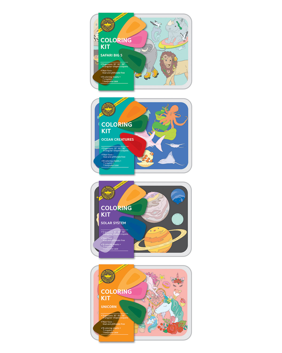 Color Jeu Coloring Kit - 5 units in set - OCEAN CREATURES Small - Toytoise