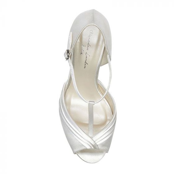 Belvoir - Ivory Peep Toe T-Bar Bridal Shoe by Paradox London. Were £79 –  The Bride's Wardrobe