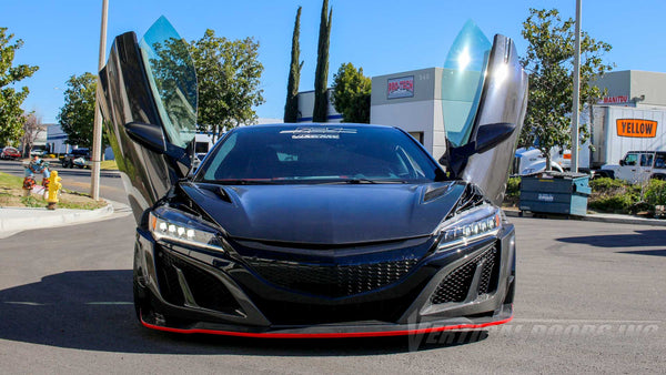 Acura NSX with Vertical lambo doors conversion kit by VDI and full carbon fiber widebody kit