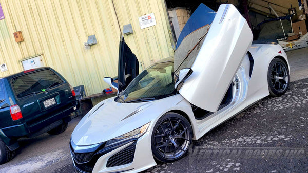 Acura NSX with lambo doors conversion kit by Vertical Doors, Inc. and full carbon fiber widebody kit, VDCANSX17, Hawaii, Acura, NSX, Acura NSX, 2ndgen, nc1, nsx lambo doors, nsx vertical doors, Vertical Doors Inc, Lambo Doors, Vertical Doors, door conversion.