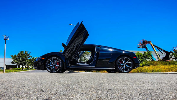 Lambo Doors on an Audi R8 V10 second Gen Manufactured and Installed by Vertical Doors, Inc. VDCAUDR816, V10 Performance Quattro, audi r8, audi, r8, v10, v8, 4s, audi quattro, VerticalDoorsInc, verticaldoorgang, LamboDoors, VerticalDoors, doorconversion, picoftheday, repost, scissordoors