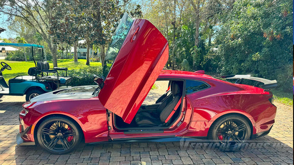 Check out Chuck’s 2021 Camaro ZL1 1LE with Lambo Doors manufactured by Vertical Doors, Inc. in Lake Elsinore, California.