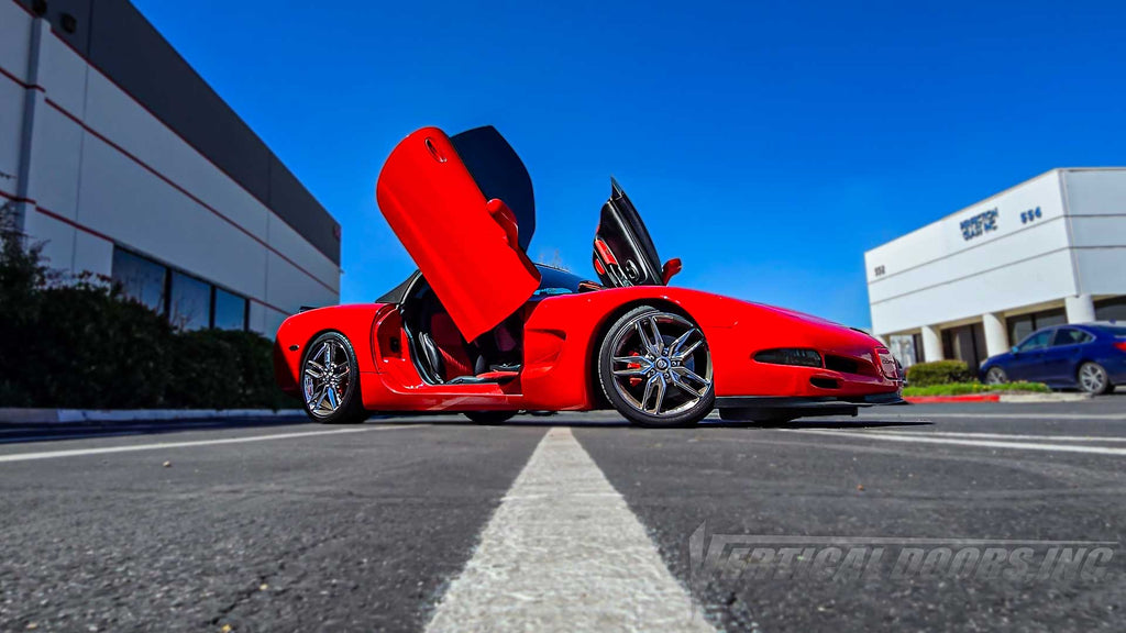 Check out Richard’s and Cindi’s Chevrolet Corvette C5 from Arizona featuring Vertical Door conversion kit by Vertical Doors, Inc. AKA "Lambo Doors"