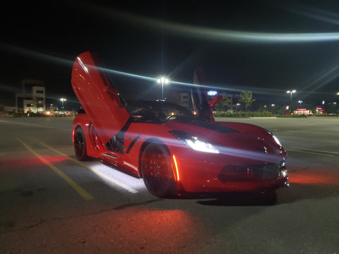 Sadabros Renovations Chevrolet Corvette C7 featuring Vertical Doors, Inc. Door Conversion Kit.