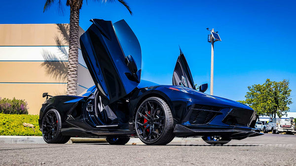 Vertical Lambo Doors Installed on @5_star_performance Chevrolet Corvette C8 from the Bay Area VDCCHEVYCORC820 California,  CA,  Chevrolet corvette c8, Chevrolet,  corvette, vette, c8, c8 vette,  corvette c8, grand sport,  stingray, Vertical Doors Inc, Lambo Doors, Door Conversion