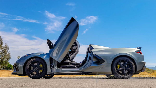 Vertical Lambo Doors Installed on 5/18/23 on a Chevrolet Corvette C8 from California, VDCCHEVYCORC820, Chevrolet corvette c8, Chevrolet, corvette, vette, c8, c8 vette, corvette c8, grand sport, stingray, Vertical Doors Inc, Lambo Doors, Door Conversion