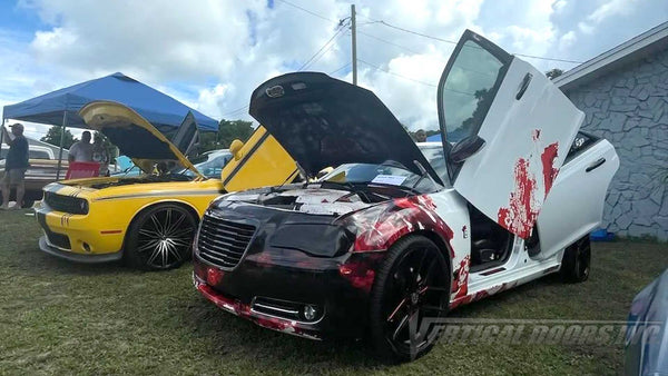 Lambo Doors on @Slaughter300ss Chrysler 300 from Florida featuring Front and Rear Vertical Lambo Door Kit from Vertical Doors, Inc.