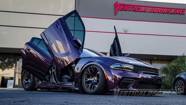 Dodge Charger Lambo Door Conversion Kit by Vertical Doors Inc., VDCDC11, Mopar, SXT, GT, R/T, Scat Pack, Scat Pack Widebody, Hellcat Widebody Jailbreak, SRT Hellcat Redeye Jailbreak, lambo doors, vertical doors, door conversion, scissor doors, butterfly doors, wing doors,  Dodge Charger lambo doors, Dodge Charger vertical doors, Dodge Charger door conversion, Dodge Charger scissor doors, Dodge Charger butterfly doors, Dodge Charger wing doors,