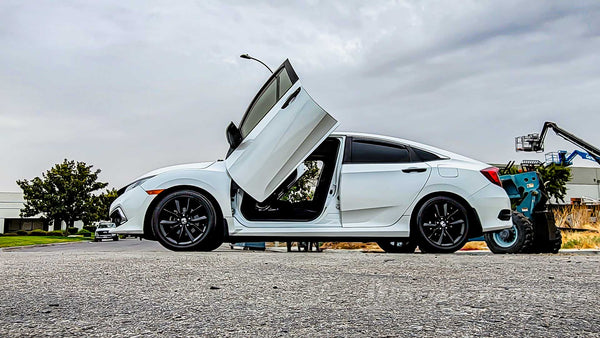 Honda Civic 10th Gen from CA featuring Vertical Lambo Doors Conversion kit by Vertical Doors Inc.