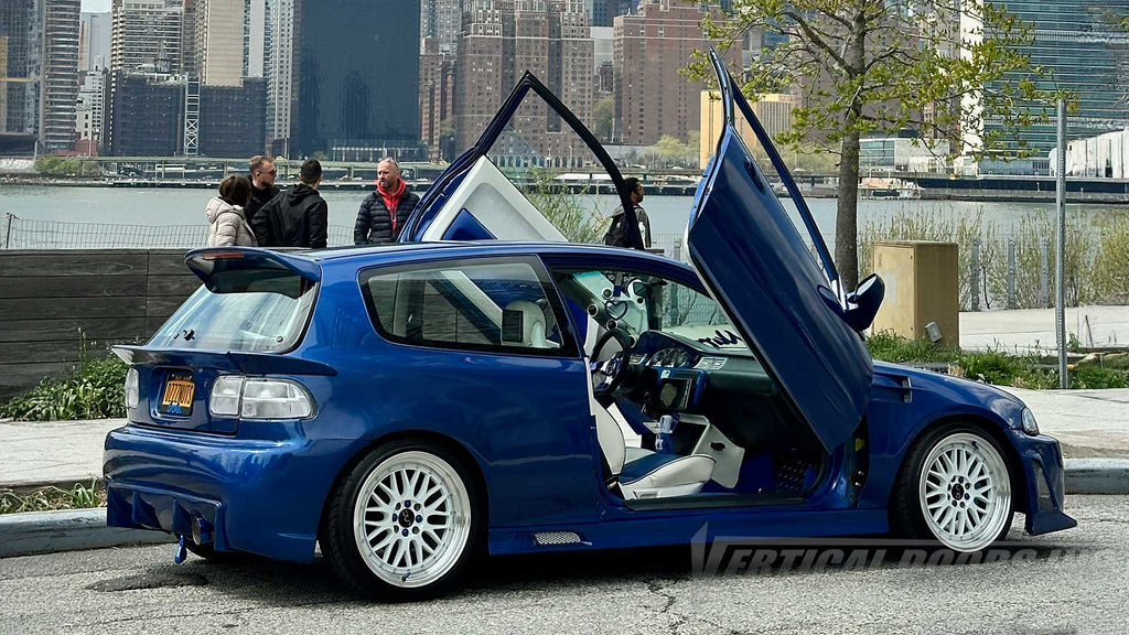 Check out @esco289 Honda Civic Hatchback from New York with Lambo Doors Kit by Vertical Doors, Inc.