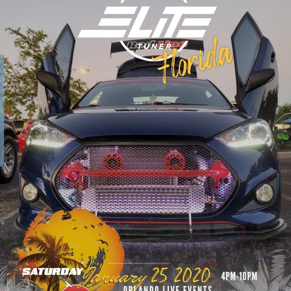 1/25/20 Car Show | Elite Tuner Florida | Come check out Jose's Hyundai Veloster featuring Vertical Doors, Inc., vertical lambo door conversion kit.