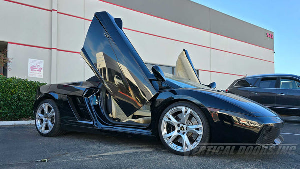 Lamborghini Gallardo 2003-2014 Vertical Lambo Doors by Vertical Doors Inc., VDCLAMGAL03 LP 560-4, LP 570-4, LP 550-2, LP 570-4, Gallardo Spyder, Gallardo Superleggera, Gallardo Spyder Performante, Gallardo Edizione Tecnica, Gallardo Super Trofeo, Gallardo Squadra Corse, Gallardo Macau GP,  Vertical Doors Inc, vertical door gang, Lambo Doors, Vertical Doors, door conversion, scissor doors, butterfly doors, wing doors,