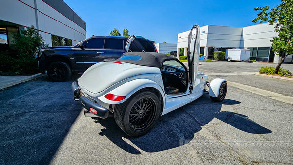 Plymouth - Chrysler Prowler 1997-2002 Lambo Door Conversion Kit by Vertical Doors Inc., VDCPP9702, Plymouth Prowler, Chrysler Prowler, retro, hot rod, sportster,  Vertical Doors Inc, Lambo Doors, Vertical Doors, door conversion, scissor doors, butterfly doors, wing doors, repost,  Prowler Lambo Doors, Prowler Vertical Doors, Prowler door conversion, Prowler scissor doors, Prowler butterfly doors, Prowler wing doors