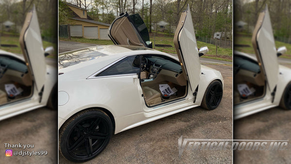 Check out @djstyles99 Cadillac CTS featuring Vertical Doors, Inc., vertical lambo doors conversion kits.