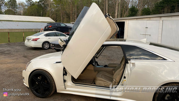 Check out @djstyles99 Cadillac CTS featuring Vertical Doors, Inc., vertical lambo doors conversion kits.