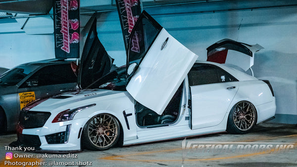 cadillac cts-v vertical lambo doors photographer @lamont.shotz owner @akuma.editz