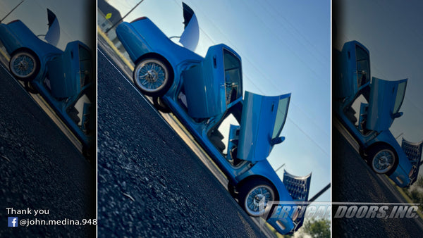 "kandyville" Cadillac Deville from San Antonio, TX featuring Vertical Doors, Inc., vertical lambo door conversion kit.