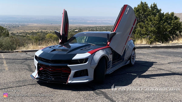 Check out Jacob's @hotwheel_streetdemon Chevrolet Camaro from New Mexico with Vertical Lambo Doors Conversion Kit for Vertical Doors, Inc.