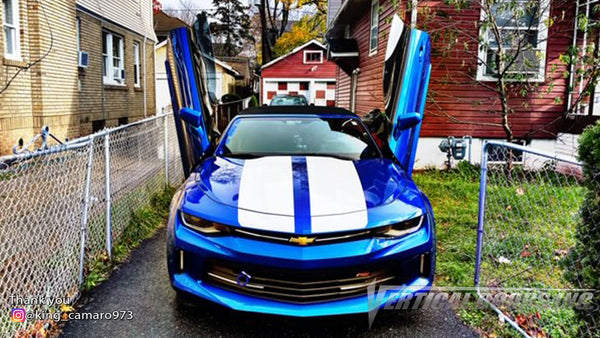Check out @king_camaro973 Chevrolet Camaro from New Jersey featuring Vertical Lambo Doors Conversion Kit from Vertical Doors, Inc.