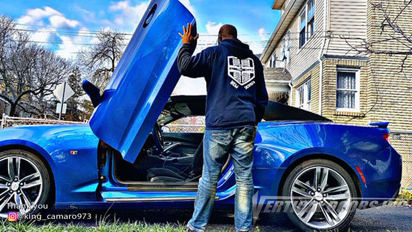 Check out @king_camaro973 Chevrolet Camaro from New Jersey featuring Vertical Lambo Doors Conversion Kit from Vertical Doors, Inc.