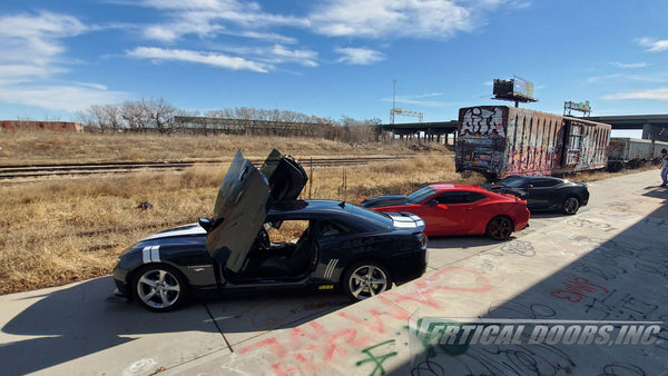 Check out Shawn's Chevrolet Camaro 5thGen from Kansas featuring Vertical Lambo Doors Conversion Kit from Vertical Doors, Inc.