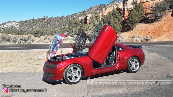 Kirsten's Chevrolet Camaro featuring Vertical Lambo Doors Conversion Kit from Vertical Doors, Inc.