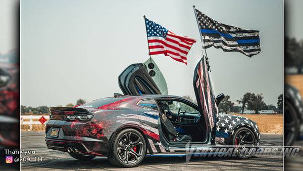 @209_1LE Chevrolet Camaro from California featuring Vertical Doors, Inc., vertical lambo doors conversion kit.