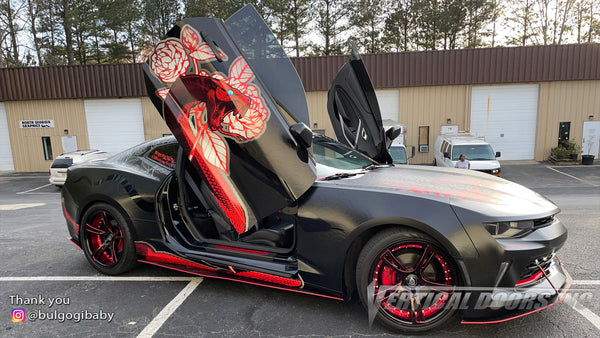 Check out Donna's @bulgogibaby Chevy Camaro from Georgia featuring Vertical Lambo Doors Conversion Kit by Vertical Doors, Inc.
