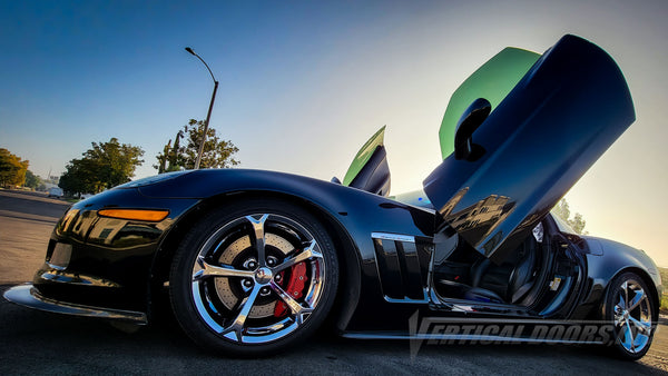 Check out John's Chevrolet Corvette C6 Grand Sport from California, featuring Vertical Door conversion kit by Vertical Doors, Inc. AKA "Lambo Doors"