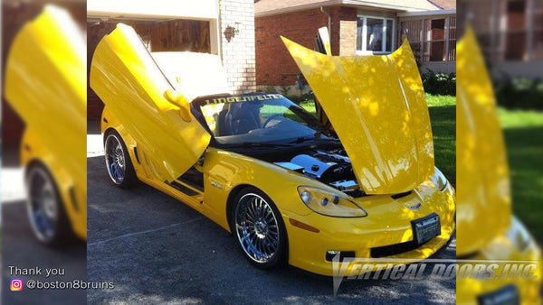 Check out Johnny's Chevrolet Corvette C6 from Barrie Ontario, featuring Vertical Lambo Doors Conversion Kit from Vertical Doors, Inc.